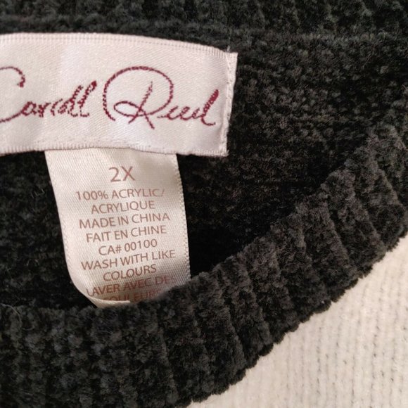 Carrol Reed Color Block Pullover Sweater Women's Size 2XL Black Long Sleeve - Picture 2 of 3